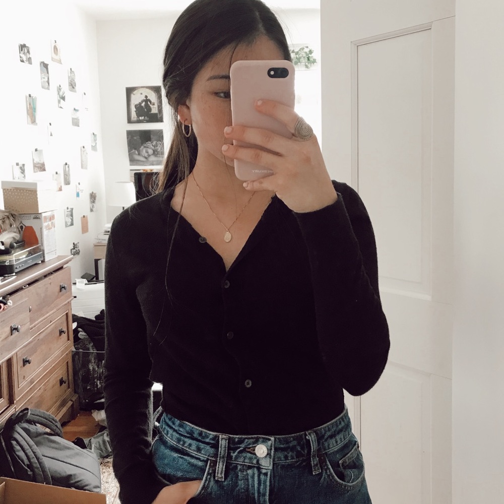 Black cardigan top